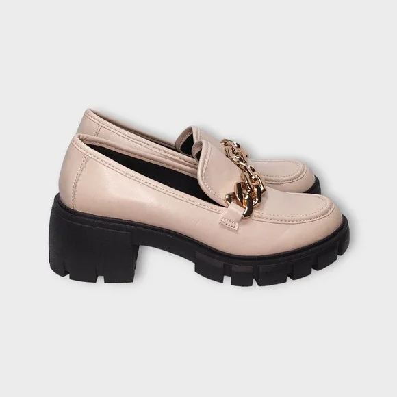 Women's Madden Girl HOXY Y02J1 Hoxtonn Almond Loafers 2.5" Heel Size 8.5 - Picture 6 of 12